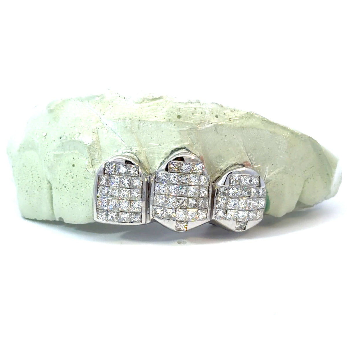 3-Piece Princess cut Diamond Grill
