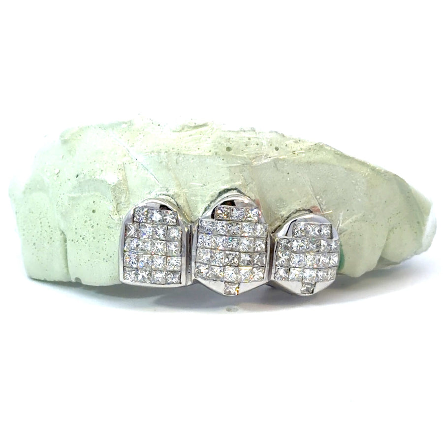3-Piece Princess cut Diamond Grill