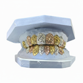 Customize Your Tri-Color Diamond Dust Diamond Cut Grill