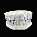 White Natural Diamonds Invisible Set Princess Cut Diamond Grill